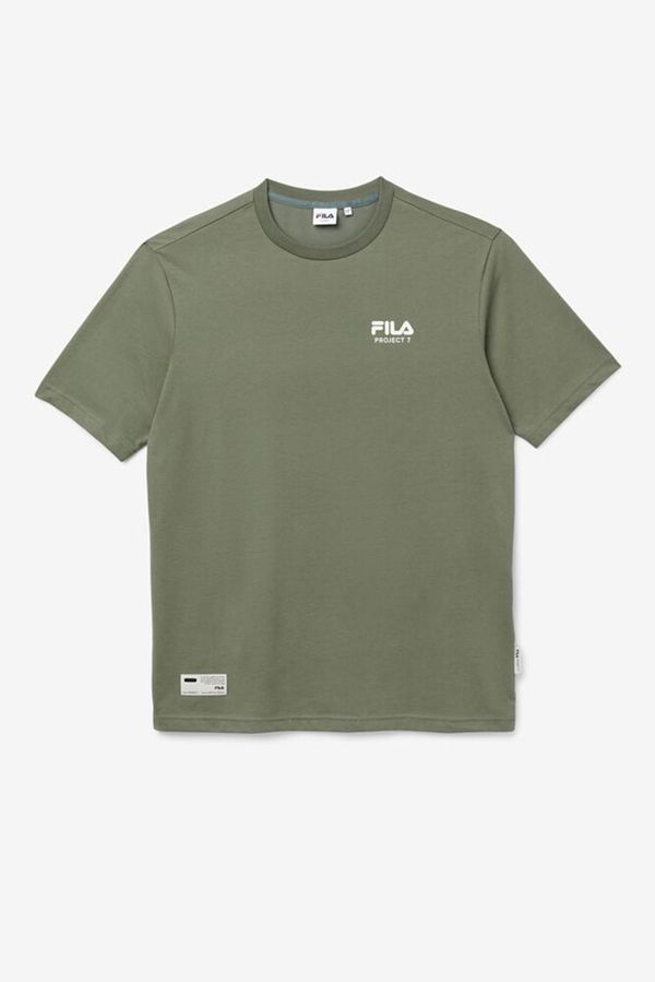 Fila Project 7 Logo Women's T-Shirts - Khaki,NZ 281-86401